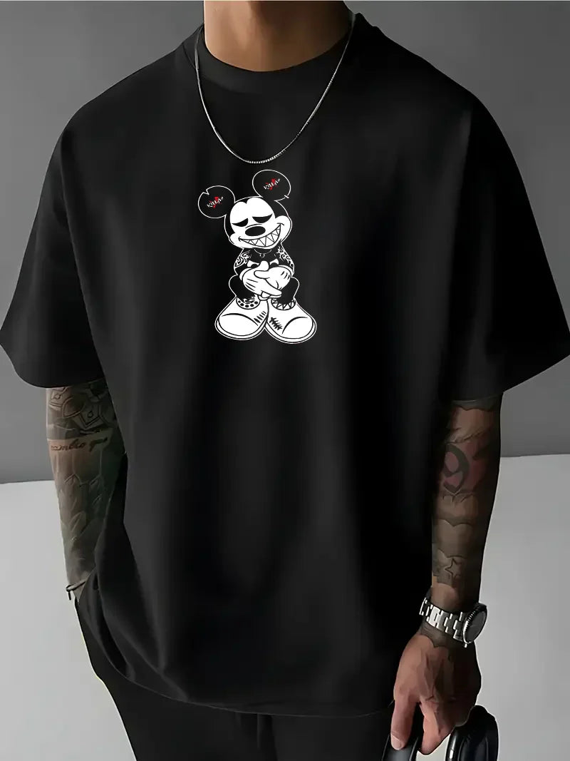 Tricou bărbați BAD MICKEY crno (Oversized)
