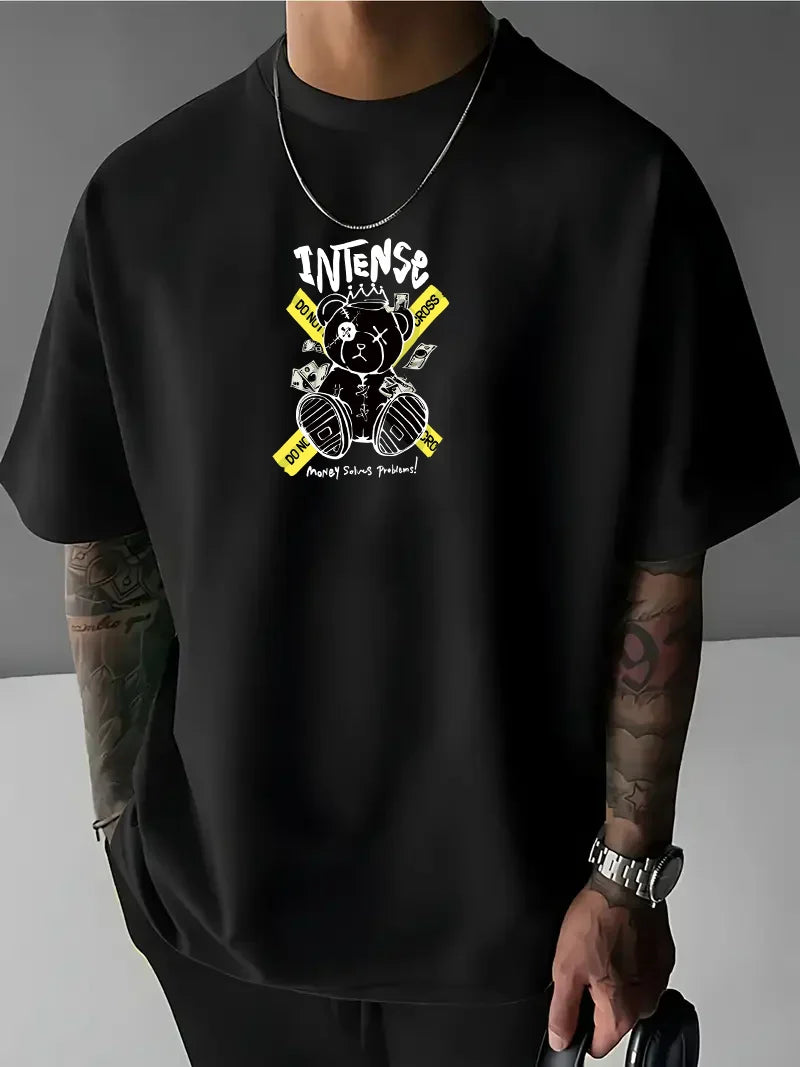 Tricou bărbați INTENSE crno (Oversized)