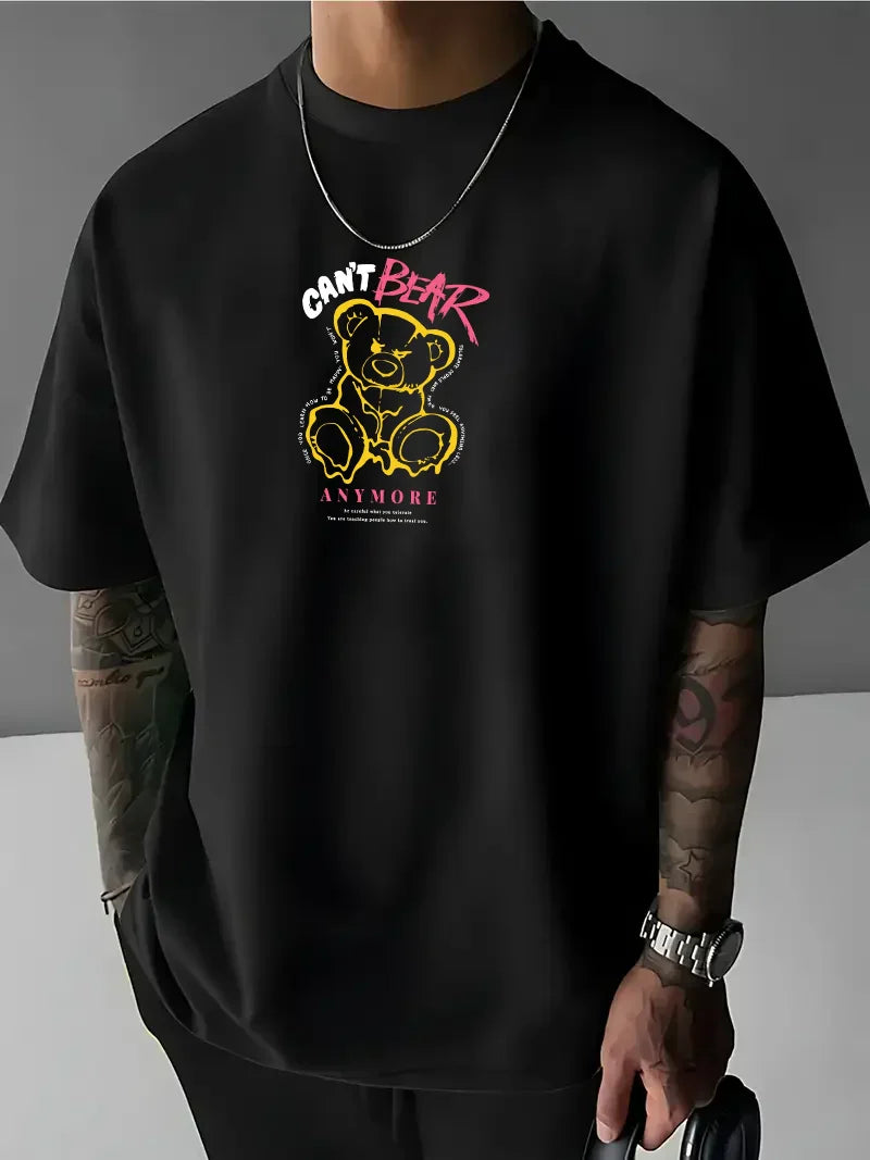 Tricou bărbați CANT BEAR crno (Oversized)
