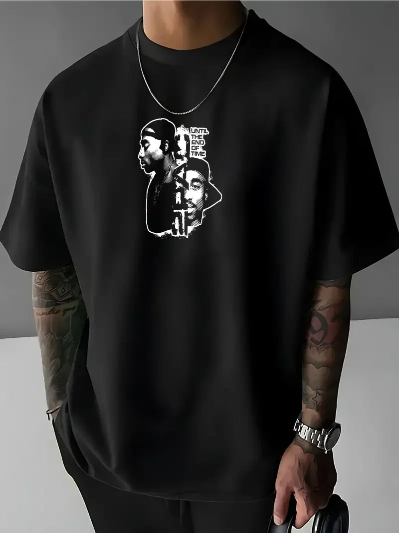 Tricou bărbați 2PAC crno (Oversized)