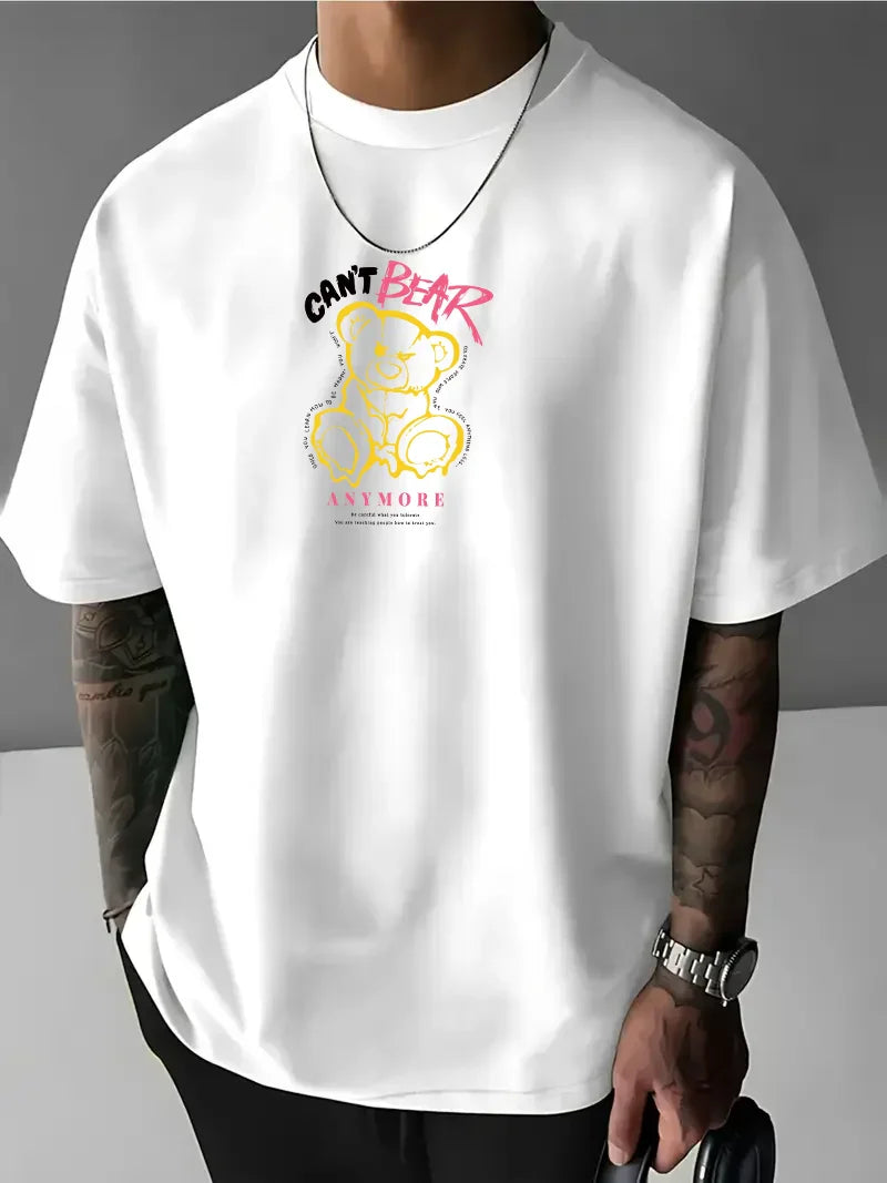 Tricou bărbați CANT BEAR bijelo (Oversized)