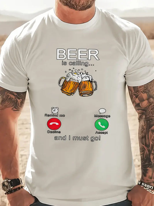 Tricou bărbați Beer Print 1