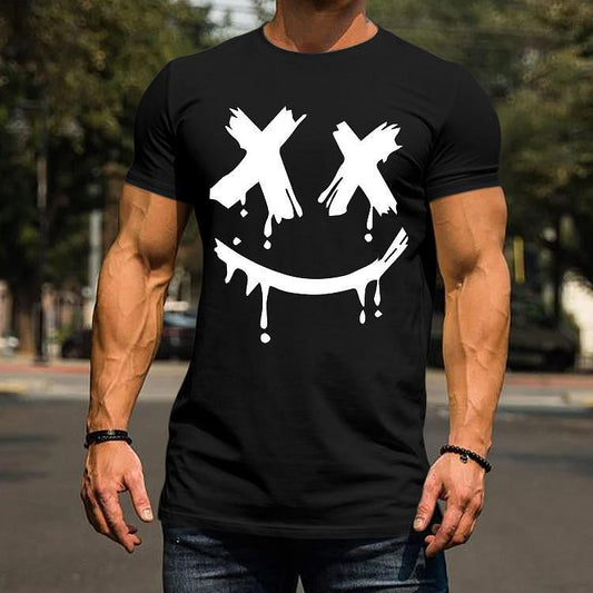 Tricou bărbați Smiley crno