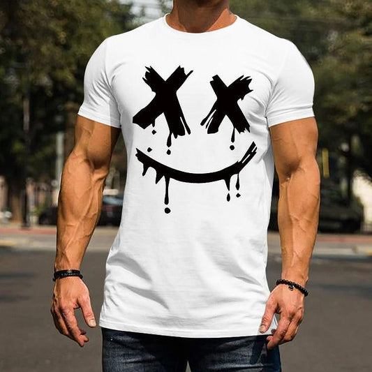 Tricou bărbați Smiley bijelo