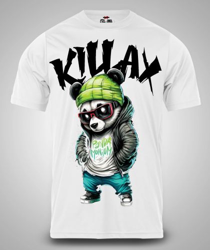 Tricou bărbați Killax Panda bijelo
