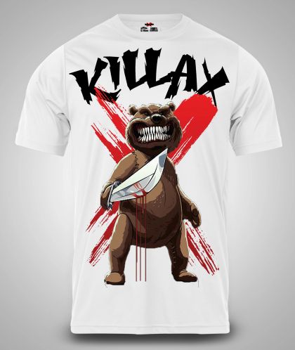 Tricou bărbați Knife Bear bijelo