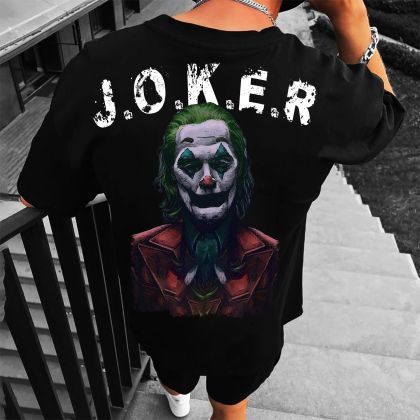 Tricou bărbați JOKER crno (Oversized)