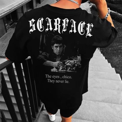 Tricou bărbați SCARFACE crno (Oversized)