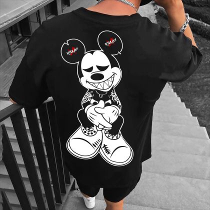 Tricou bărbați BAD MICKEY crno (Oversized)
