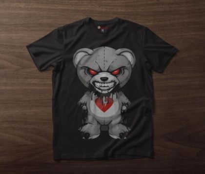 Tricou bărbați EVIL BEAR crno