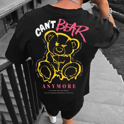 Tricou bărbați CANT BEAR crno (Oversized)