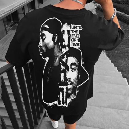 Tricou bărbați 2PAC crno (Oversized)