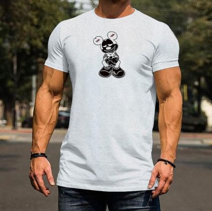 Tricou bărbați BAD MICKY bijelo