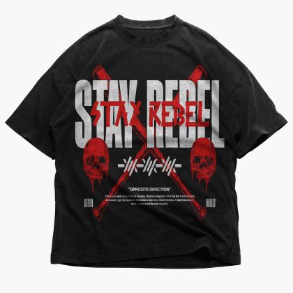 Tricou bărbați Stay Rebel (Oversized)