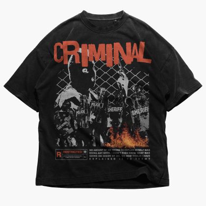 Tricou bărbați Criminal (Oversized)