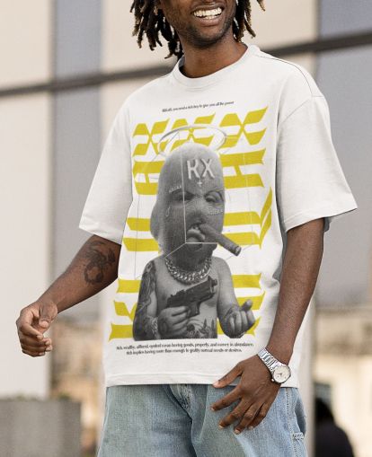 Tricou bărbați Rich Boy #1 bijelo (Oversized)