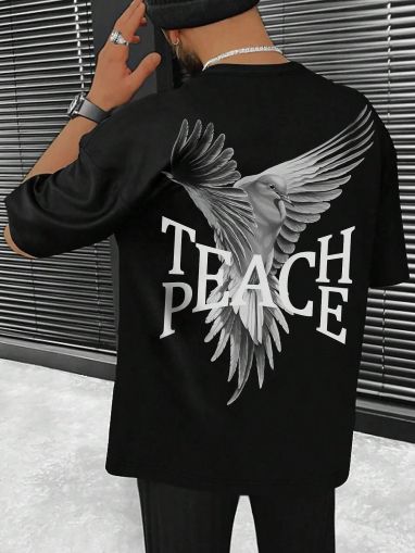 Tricou bărbați Teach Peace (Oversized)