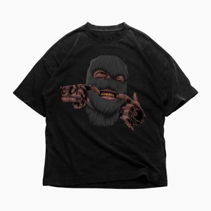 Tricou bărbați Smiley Mask (Oversized)