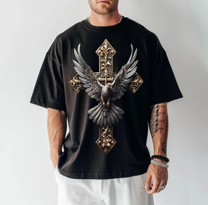 Tricou bărbați Cross #6 (Oversized)